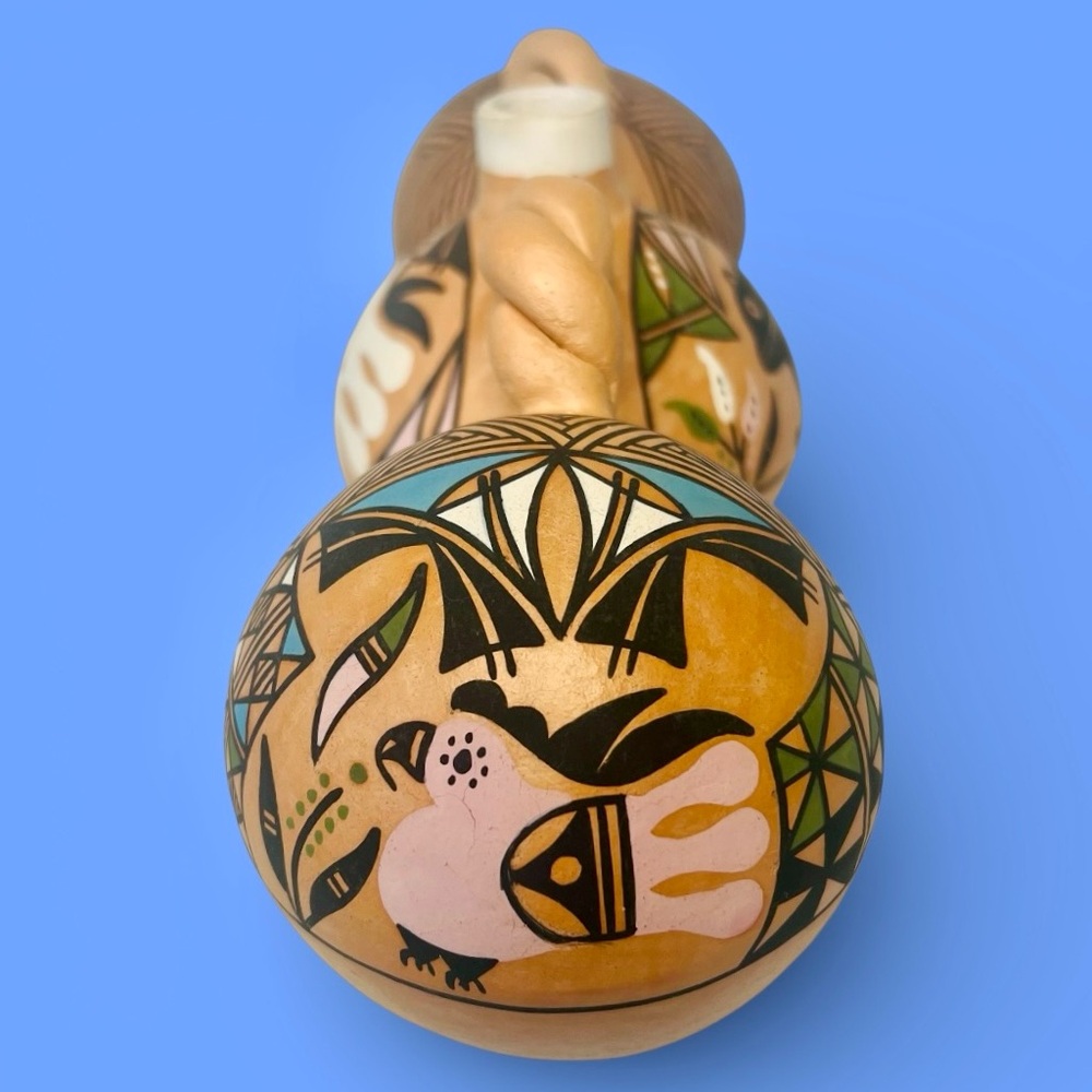 Native‎ American Acoma Pueblo Triple Canteen Polychrome Yolanda Trujillo Signed - Picture 3 of 15
